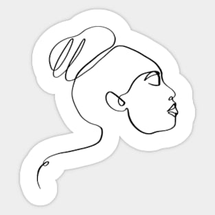 Abstract minimal women Sticker